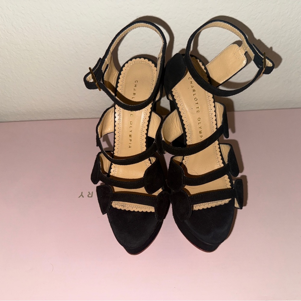Charlotte Olympia Black Strappy Women's Shoes